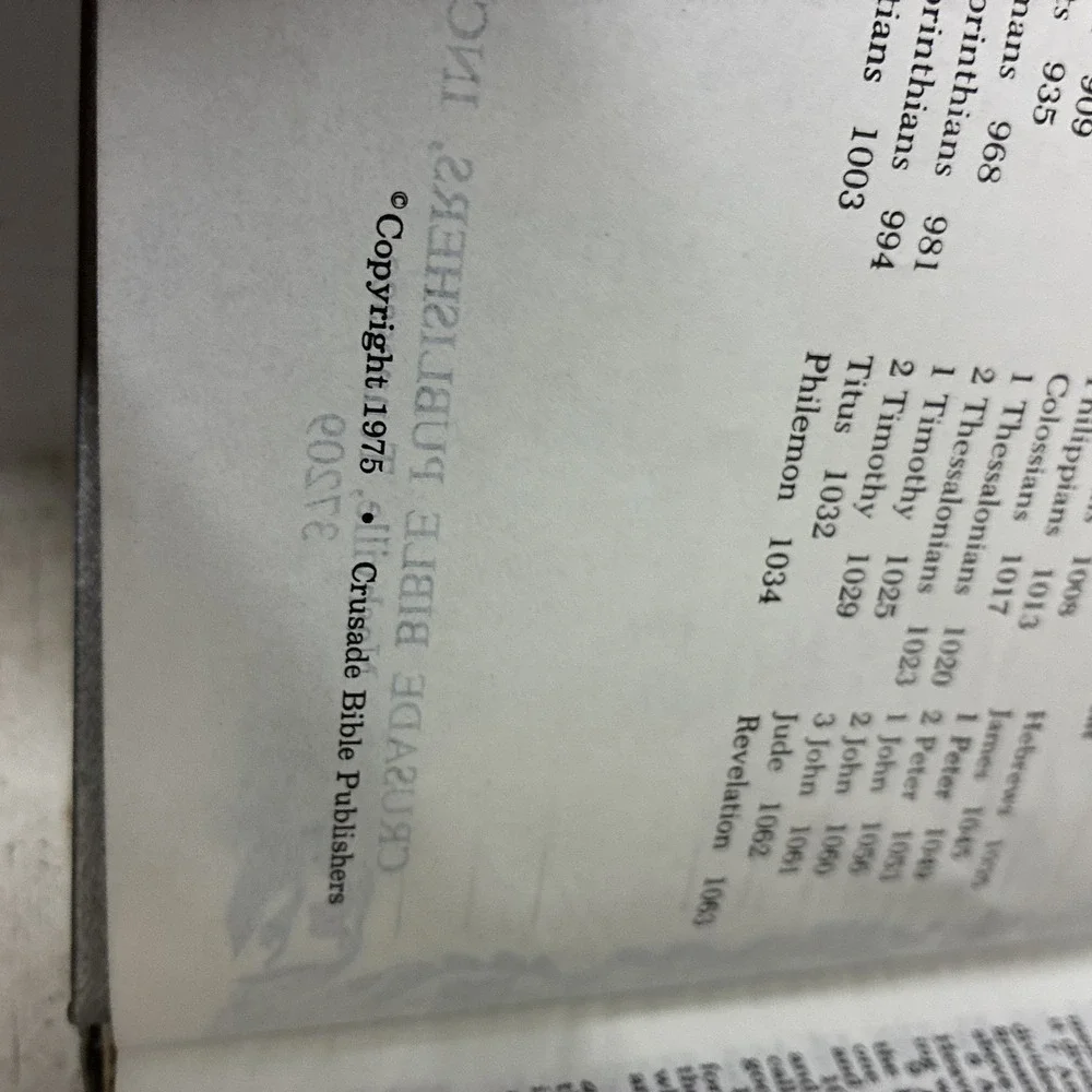 VG 1975 BIBLE Dictionary Concordance Authorized King James Version Crusade